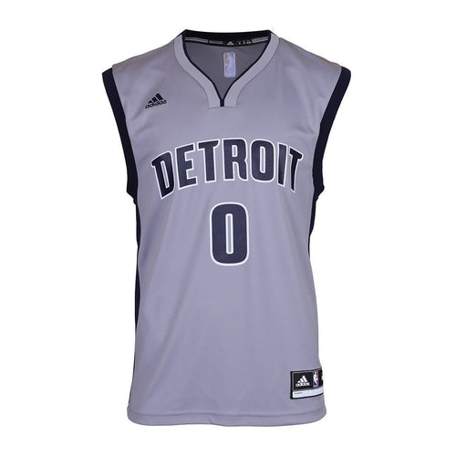 Detroit Pistons Adidas Drummond Chrome Replica Swingman Jersey  Grey