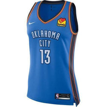 Load image into Gallery viewer, Oklahoma City Thunder Nike Women's George Icon Swingman Jersey  Blue