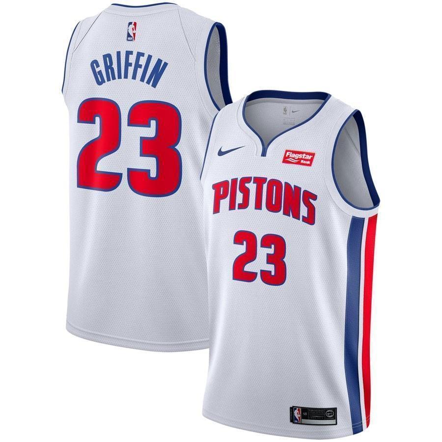 Detroit Pistons Men's Nike Home Swingman Jersey  White