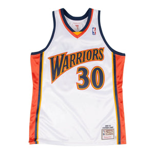 Golden State Warriors Mitchell & Ness  Hardwood Classics Stephen Curry # Rookie Authentic Home Jersey  White