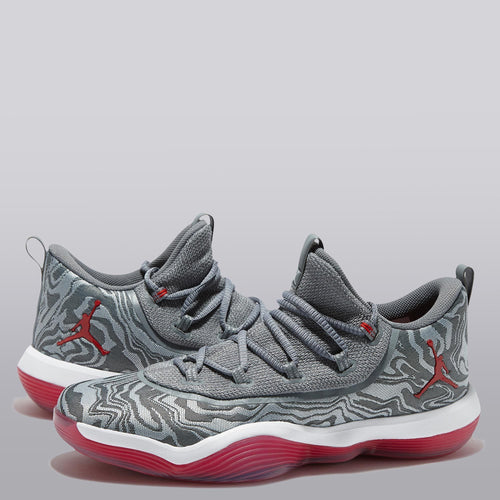 Jordan Super Fly 2017 Low Basketball Shoe - Wolf Grey/gym Red-cool Grey/white - Mens