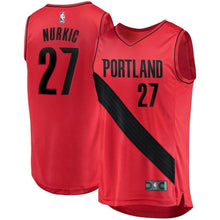 Load image into Gallery viewer, Jusuf Nurkic Black Portland Trail Blazers Fast Break Team Color Player Jersey  Statement Edition  Red