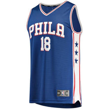 Load image into Gallery viewer, Men's Fanatics Branded Shake Milton Royal Philadelphia 7ers Fast Break Replica Jersey – Icon Edition  Royal