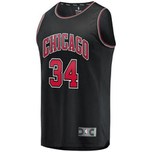Load image into Gallery viewer, Men's Fanatics Branded Wendell Carter Jr. Black Chicago Bulls Fast Break Alternate Jersey Black