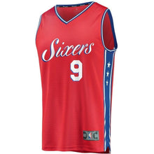 Load image into Gallery viewer, Men's Fanatics Branded Dario Saric Red Philadelphia 7ers Fast Break Replica Player Jersey  Statement Edition  Red