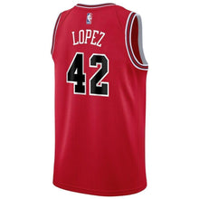 Load image into Gallery viewer, Men's Nike Robin Lopez Red Chicago Bulls Swingman Sponsor Patch Jersey – Icon Edition  Red
