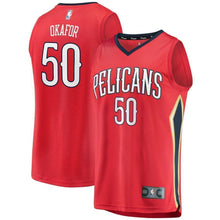 Load image into Gallery viewer, Men's Fanatics Branded Emeka Okafor Red New Orleans Pelicans Fast Break Replica Player Jersey  Statement Edition  Red