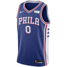 Load image into Gallery viewer, Men's Nike Jerryd Bayless Royal Philadelphia 7ers Swingman Sponsor Patch Jersey  Icon Edition  Royal