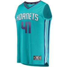 Load image into Gallery viewer, Men's Fanatics Branded Willy Hernangomez Teal Charlotte Hornets Fast Break Replica Jersey – Icon Edition  Aqua