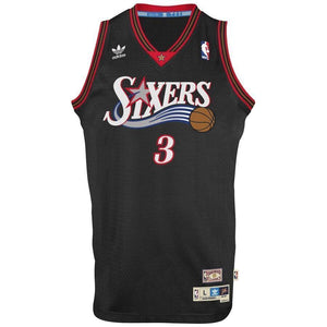 Adidas Allen Iverson Philadelphia 7ers The Answer Soul Swingman Nickname Jersey  Black